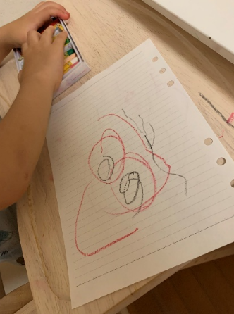 16回治療後、いきなり父親の似顔絵を描く。